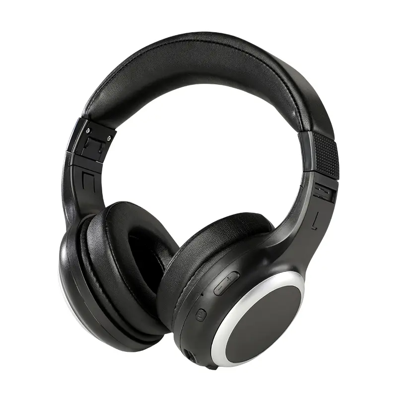 Electronic Wireless Bluetooth Headset Over-Ear Heavy Bass HIFI Stereo 65 Hours Play Time Foldable Portable HD Microphone for iOS Android PC Sports Games Music - Headphone Storage
