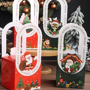 20/10/5 pcs-Christmas Candy Boxes, Portable Apple Boxes, Christmas Gift Boxes, Santa Claus Packaging Box, Suitable for Candies, Chocolates, Cookies
