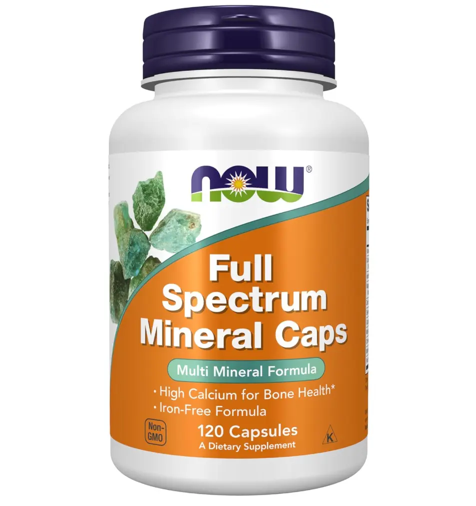 NOW Supplements, Full Spectrum Mineral Caps, Multi Mineral Formula, 120 Veg Capsules