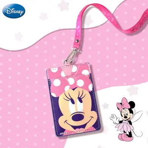 1PC Disney Officially Licensed Minnie Lanyard Bag Portable Travel Nice Little Classic Fashion ID Card Bus Card Protection Cover Card Collection Bag Halloween Christmas Thanksgiving Cute Gifts