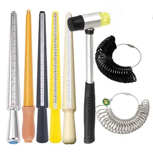 Metal Ring Sizer Gauge Mandrel Finger Measure Stick Standard Tool Sliver A7