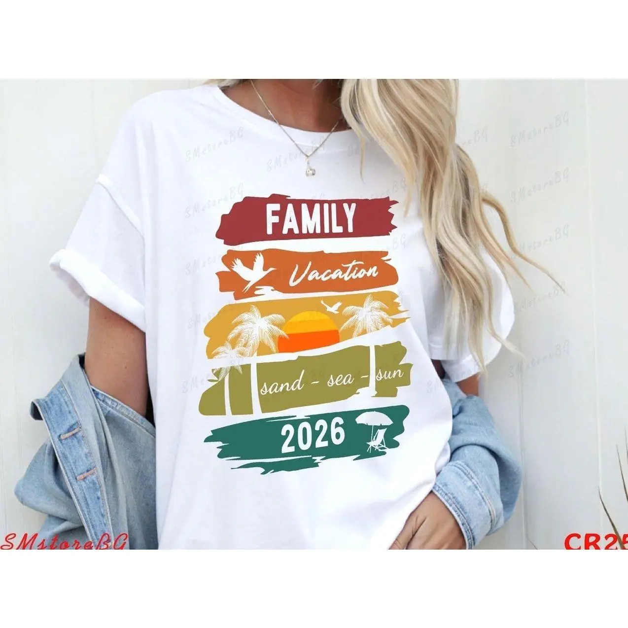 Personalized Family Vacation Shirt, Custom Summer Vacation 2026 Tee, Matching Family Trip Shirt, Retro Beach Vacation Outfit FWJ