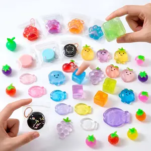 Kawaii Mochi Squishy Blind Box Stress Relief! Cute Fidget Toy Sea Bream Ice Block Teddy Bear Banana Crystal Duck Cat Paw Strawberry Oreo, Total:25 Different Items | Each Design Equal Probability = 4% | No Rare/No Hidden | All Items Same Value