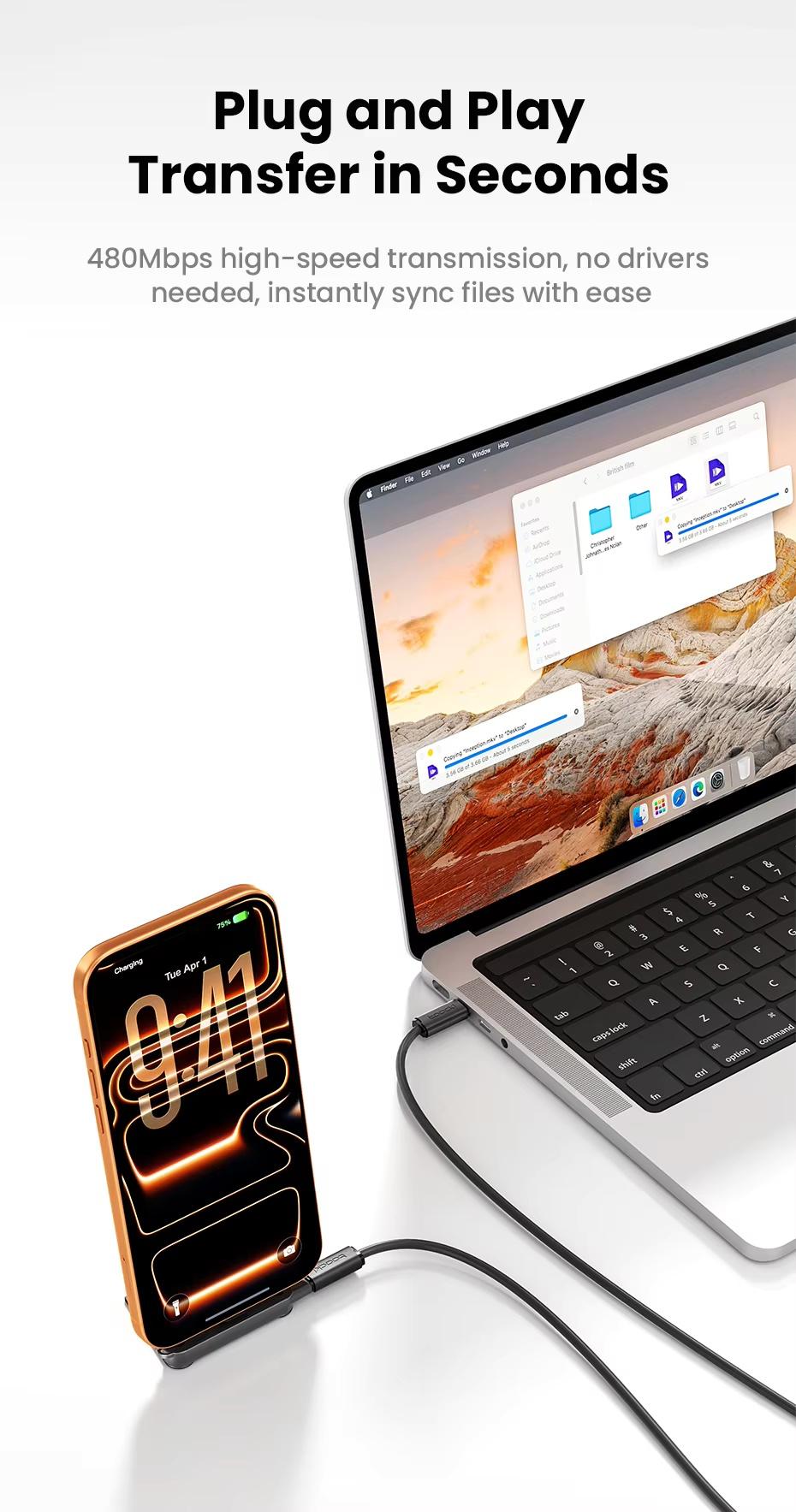 240W USB C Interface Adapter With Foldable Stand High Speed Data Transfer Plug And Play For Desktop And Home Use