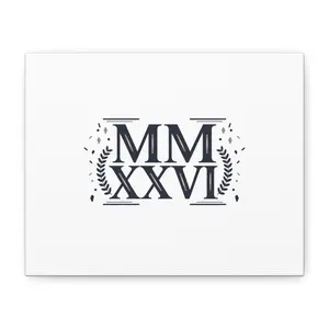 MMXXVI Roman Numerals Canvas, 2026 New Year Decor | Class of 2026 Wall Art