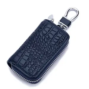 Mini Key Holder for Car Keys Wallet Pouch Bag Premium Leather Keychain Housekeeper Car Key Case Unisex Organizer Key Pouch Purse cicicuff