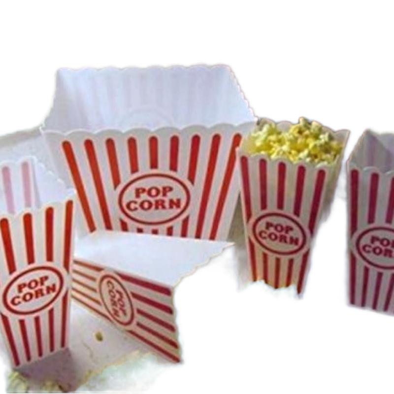 Retro Popcorn Bucket Set Plastic Reusable for movie night