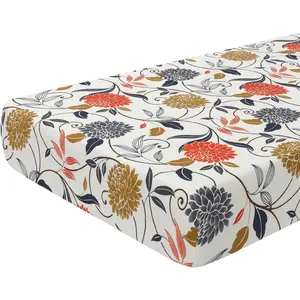 Stretch Printed Sofa Couch Cushion Covers Chair Cushion Slipcovers Sofa Seat Cover Furniture Protector Sofa Slipcover Soft with Elastic Bottom(Large,Orange Flower)