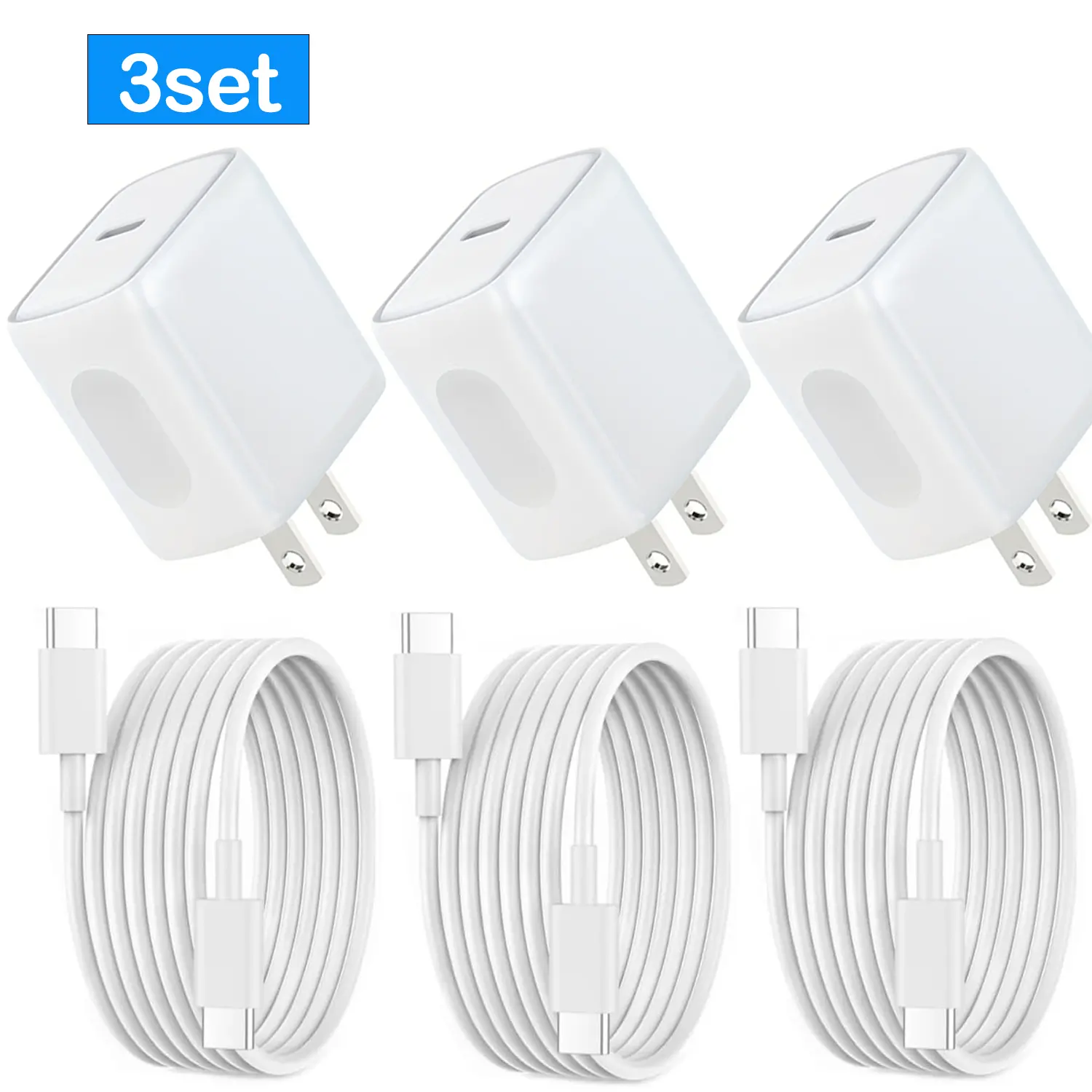 10FT Extra Long Fast  Charger Travel Plug Adapter 20W Super Quick  Charging USB C Wall Charger Block with 10Foot Lightning Cable Cord for iPhone 14/13/12/11/X/XR/SE/iPad