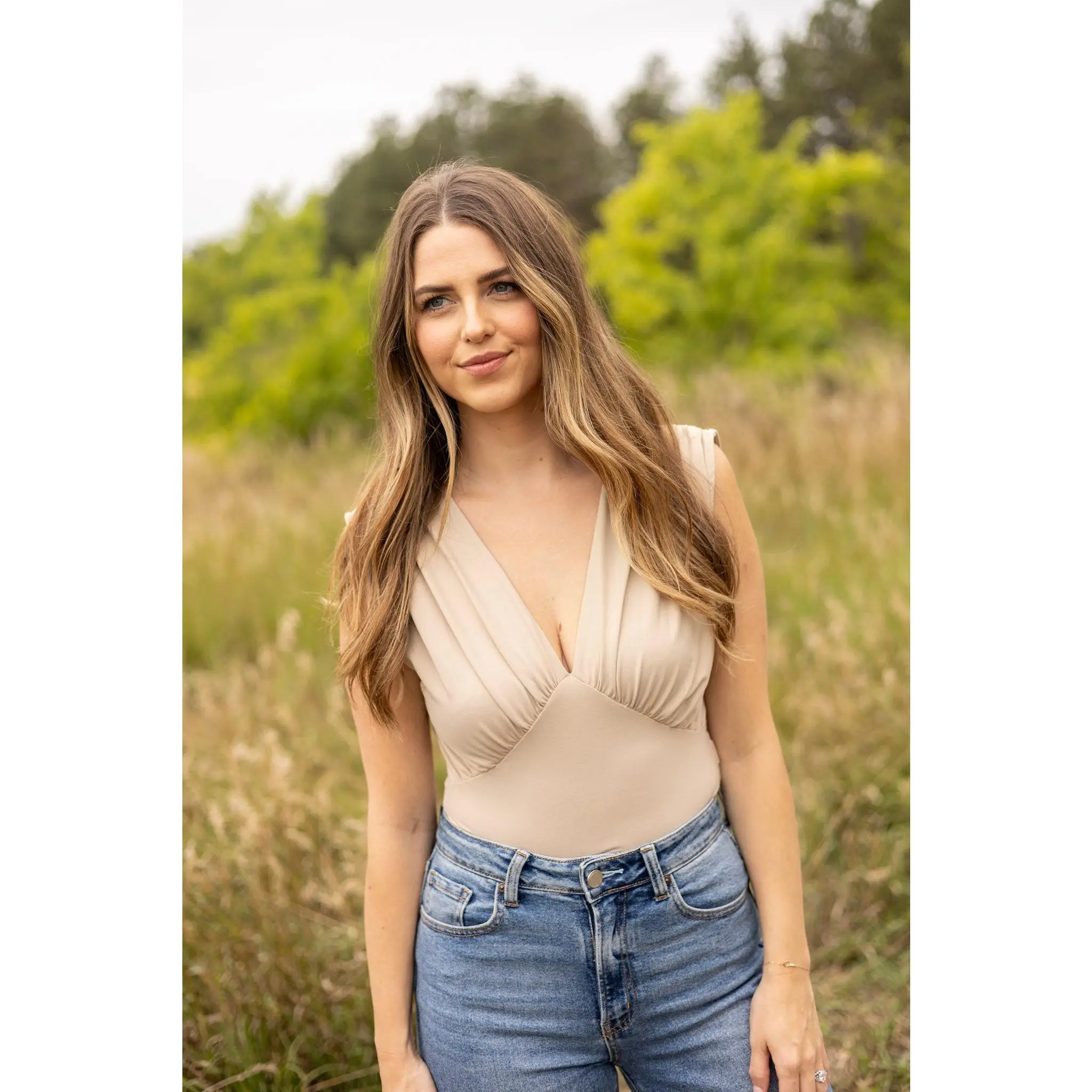 Sloane Plunge Neck Bodysuit