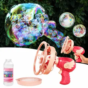 Kids Bubble Gun with 1 Bottles Refill Solution, Bubble Machine Gun for Toddlers 1-3 Kids 4-8, Party Favors, Summer Toy, Outdoors, Easter, Birthday Gift