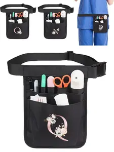 Adjustable Belt Waist Bag for Medical Scissors Care Kit, Multi-compartment Nurse Tool Storage Bag, Fanny Pack for Women, Tool Bag Organizer, Tool Pouch