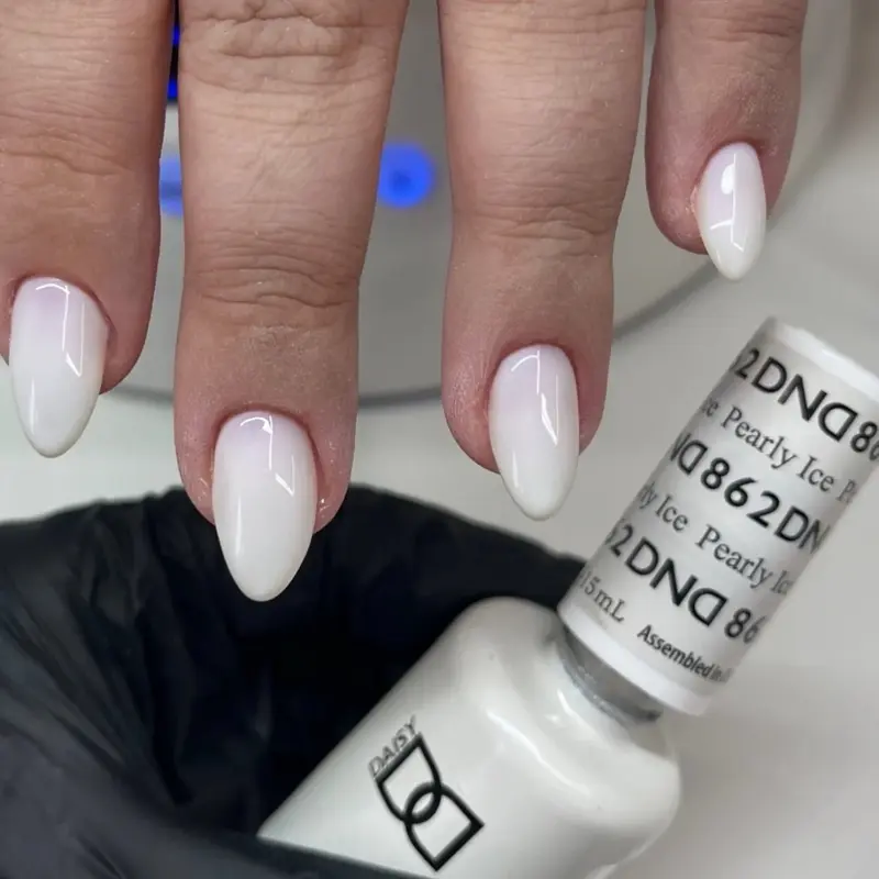 DND 862 Pearly Ice Gel and Lacquer Duo nail care nail art sheer color