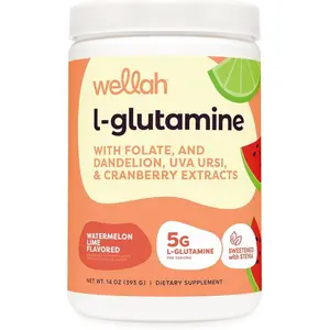 L-Glutamine Powder Watermelon Lime (50 Servings) - 5g L-Glutamine Per Serving, Sweetened with Stevia