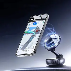 Upgraded Vacuum Magnetic Suction Phone Mount foriPhone 11 & Above Aluminum Design Car Holder FitsMagSafe & Non-MagSafe Phones Car/Gym/Mirror/Shower Use