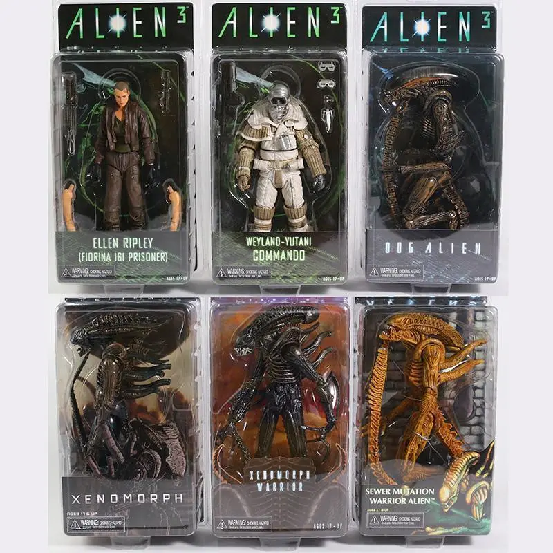NECA Aliens Xenomorph Warrior Dog Alien Ellen Ripley Weyland Yutani Bishop Colonel Cameron 7"Action Figure Collectible Model Toy popular NECA Aliens Xenomorph Warrior Dog Alien Ellen Ripley Weyland Yutani Bishop Colonel Cameron 7"Action Figure Collectible Model Toy popular