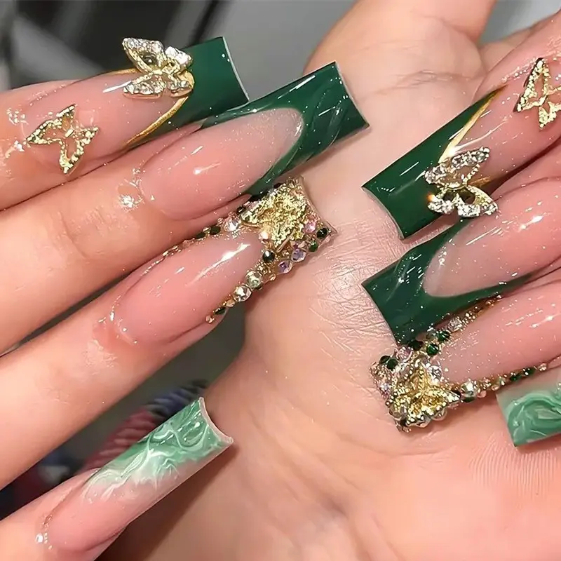 nails with emerald green dress - TikTok Shop