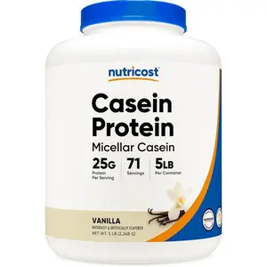 Nutricost Casein Protein Powder 5lb - Micellar Casein, Non-GMO, Gluten Free (Unflavored)