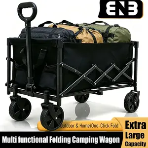 Adjustable-frame folding multi-purpose cart,580L capacity, for indoor and outdoor storage shopping cart