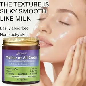 Multi-Effect Hydrating Brightening Cream, Contains Ha Honey Vitamin E, Moisturizes and Even Skin Tone, for Face and Neck, Unisex, 80g, All Skin Types