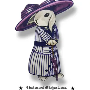 Miss Bunny Boards the Titanic art Print