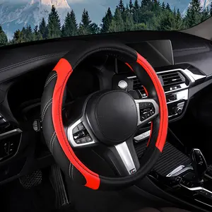 Durable Microfiber Leather Steering Wheel Cover, 15inch Universal Fit for Car, Truck, SUV, Van – Anti-Slip & Comfortable Grip