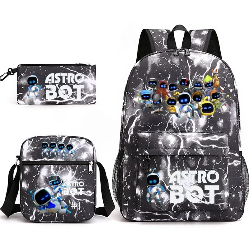 Astro Bot 6 Anime Backpack for Women Men Teens, Day Packs Knapsacks Casual Backpacks Gift for Gym Travel Camping Outdoor Work Business