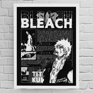 Ichigo Kurosaki Poster, Bleach Anime Art Poster, Tite Kubo Manga Wall Art Print, Home Decor, Gift For Fans