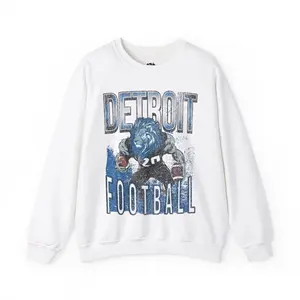 Detroit Football Sweatshirt, Detroit Football Sweatshirt, Vintage Lions Crewneck Sweatshirt