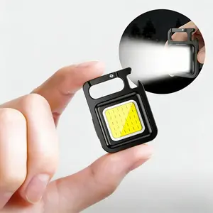 Rechargeable Keychain Flashlight, High Lumen Ultra Bright LED Light with Magnet Clip & Bottle Opener, Portable EDC Light for Dog Walking, Camping, Car Repair & Emergencies