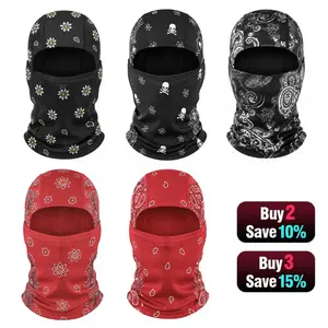 5-Pack  Balaclava Face Mask Set ,UV Protection Cooling Neck Gaiter, Unisex for Motorcycle, Fishing, Hiking, Breathable Outdoor Gear