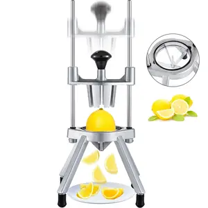 【Father's Day gift】VEVOR 4-Section Commercial Easy Wedger Stainless Steel Blade Fruit Lime Slicer, Lemon Cutter for Home Bar Restaurant
