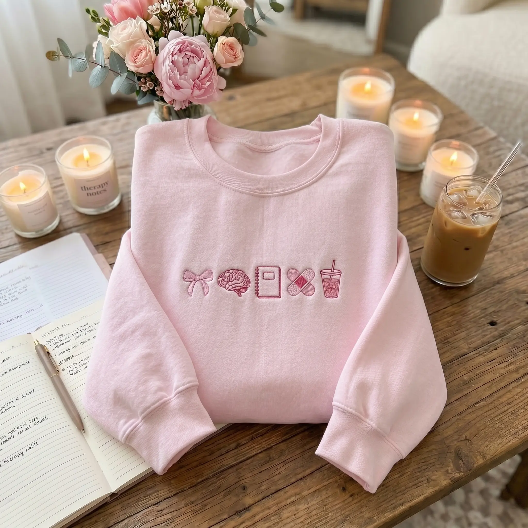 [MADE IN US] Embroidered Psychology Sweatshirt, Mental Health Matters Hoodie, Therapist Gift, Psych Nurse Shirt, School Counselor Apparel