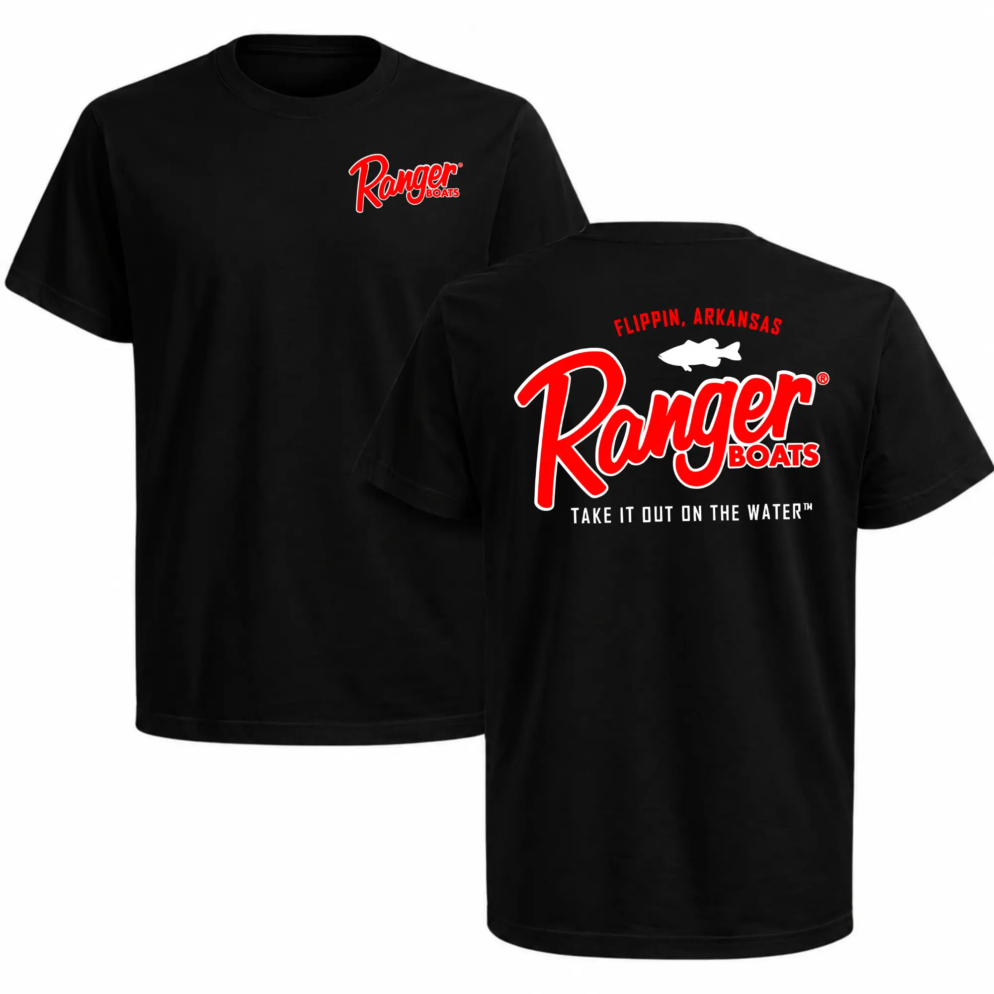Ranger Boats T-Shirt, Fishing Logo & Take It Out on the Water Design, Outdoor Apparel for Anglers and Boat Lovers Casual Classic