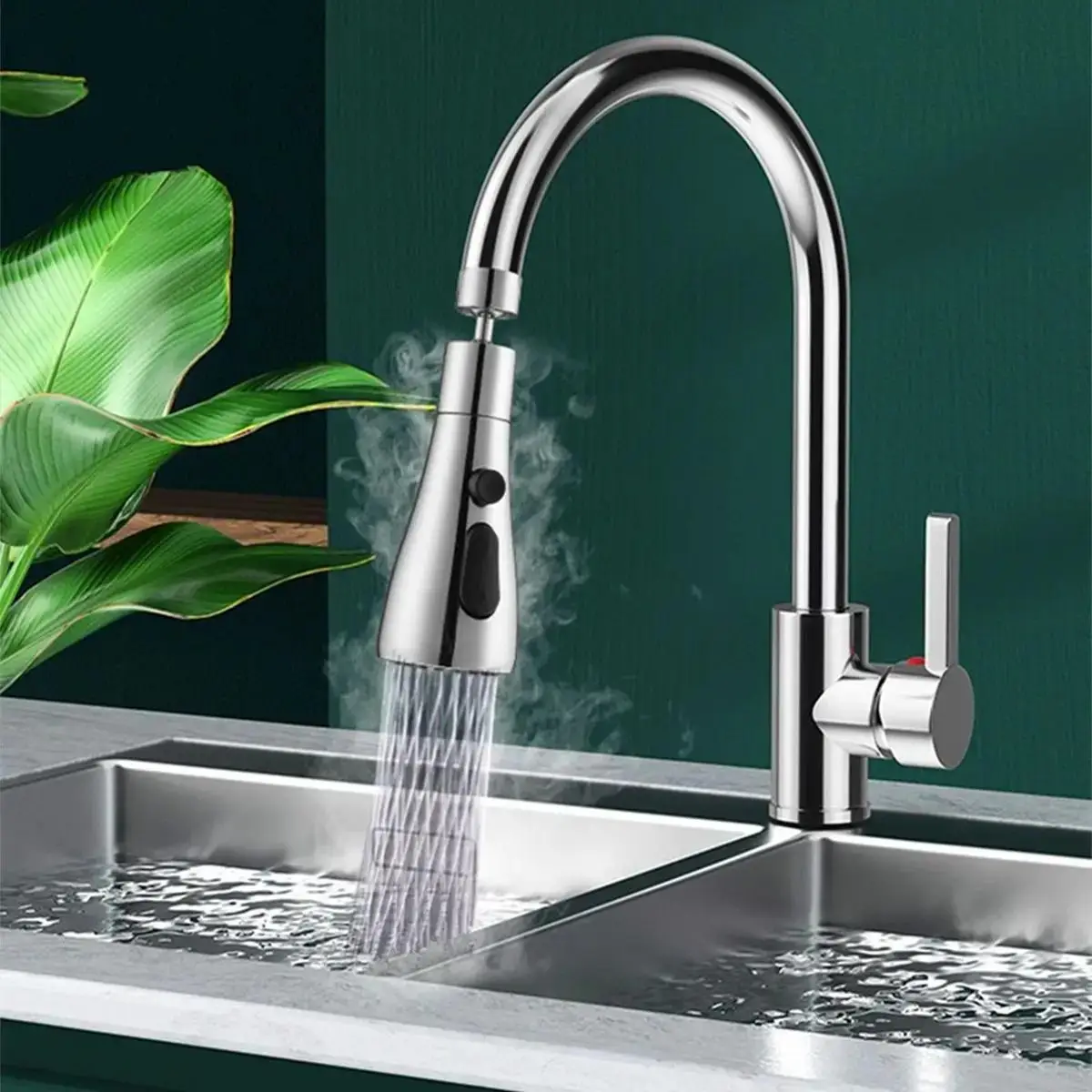 High-pressure Filter Sink Faucet Extender, 1 Count 360 Degree Swivel Kitchen Faucet Sprayer, Replacement Kitchen Shower Head Tap Attachment for Tap Ex