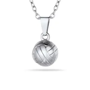 PROSTEEL Volleyball Pendant Necklace Stainless Steel Sport Fan Chain Necklaces Jewelry Unisex For Men Women with Gift Box