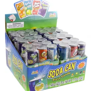 Kidsmania Soda Can Fizzy Candy 72 Can Variety Pack 17.78 Oz (2 Units Per Order) - Fizzy Candy with Soda Flavor, No Choking Hazard for Kids Under 3 Years - Fruit