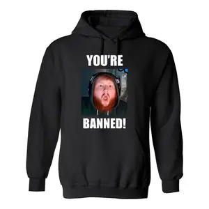 Caseoh You're Banned Tee Merch Caseoh You're Banned T-Shirt Hoodie Unisex Cotton Apparel Streetwear