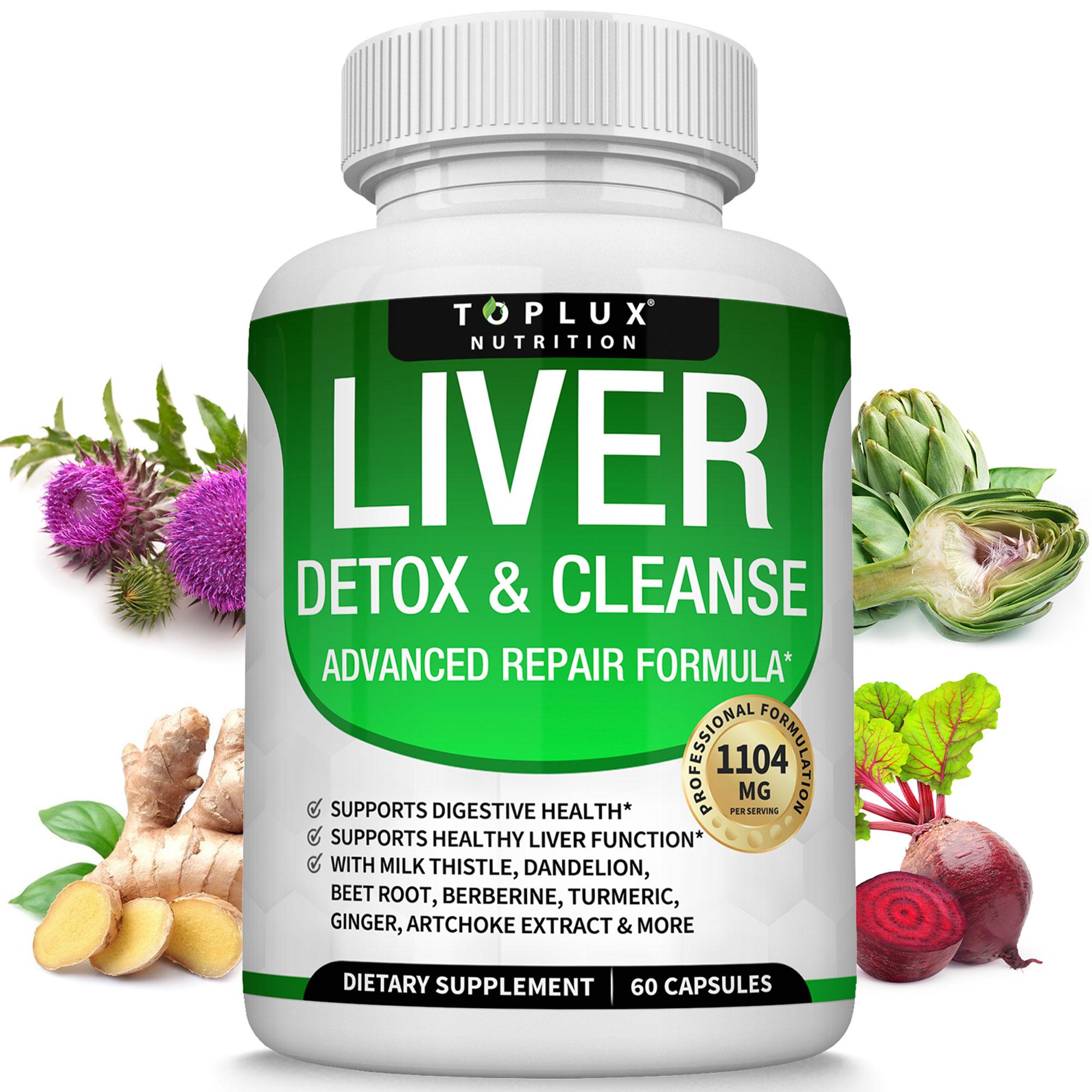 Toplux Liver Cleanse Detox & Repair Supplement - Support Overall Health