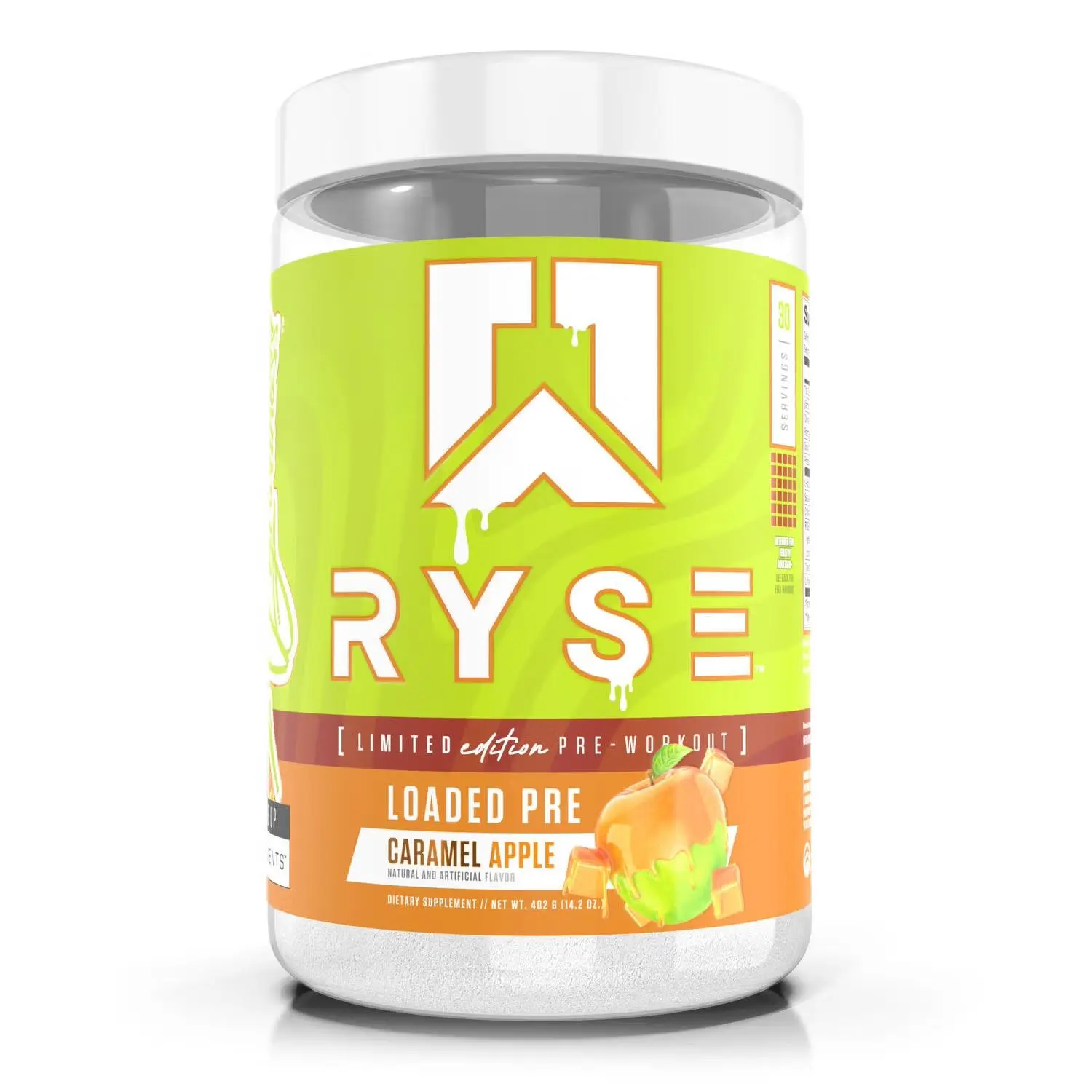 Ryse Supps Loaded Pre-Workout Powder - High-Potency Concentrated Sour Punch Formula, 4.5g Clinically Tested Adults' Fitness Booster, Muscle Support Dietary Supplement with Transparent Labeling, Energy Boost