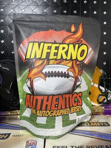 (1) PYT 2 Football Cards Inferno Authentics Autographed Football Jersey