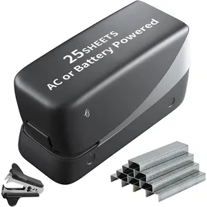 Electric Stapler, 25 Sheet, Include 2000 Staples and 1 Remover, Jam Free, Professional and  Office Stapler, not Included,AC or  .