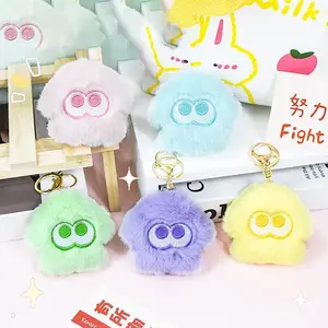 Splatoon Inkling Plush Keychain Anime Orange Red Inkling Kawaii Animal Backpack Pendant Soft Stuffed Cartoon Toy Doll Kid Gift