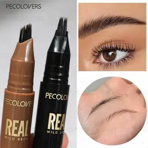 1PC 3D Multi-pronged Eyebrow Pencil, Eyebrow Tinting Pencil with Square Angle Brush, Eyebrow Tinting Cream, Tinted Brow Cream, Anti-smudge and Waterproof, Multifunctional Eyebrow Pencil, Eyebrow Enhancer, Makeup, Eyebrow Makeup Products
