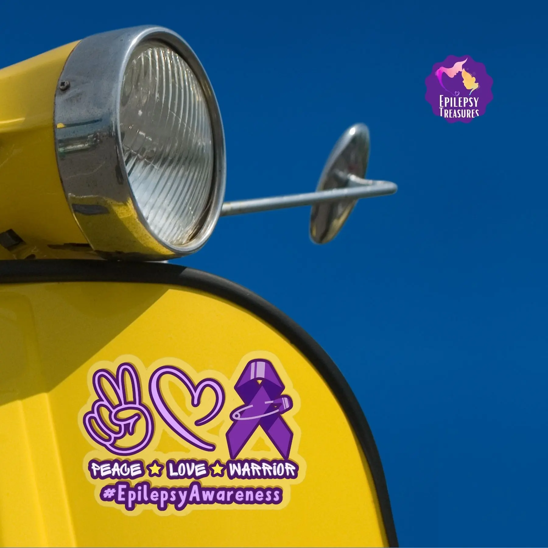 Epilepsy Awareness Bumper Sticker, Outdoor Epilepsy Stickers, Seizure Awareness Car Decals, Car Epilepsy Bumper Sticker, Outdoor Stickers, Car Decals, UV Protected Stickers