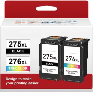 PG-275XL CL-276XL  for  275 and 276 275XL 276XL PG-275XL CL-276XL Ink  Combo Pack for  PIXMA TR4720 TS3522 TR4700 TS3520 TS3722 TS3500 TR4722 Printer - Black Color,2-Pack