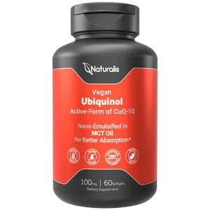 Naturalis Ubiquinol 100mg | Active CoQ-10, Nano-Emulsified, Vegan Softgel for Energy & Heart