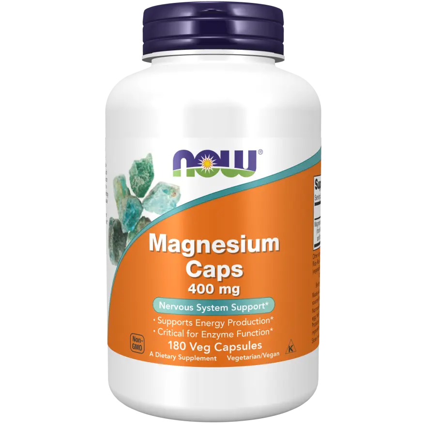 Magnesium 400mg - 180 Veg Capsules (Now Foods)