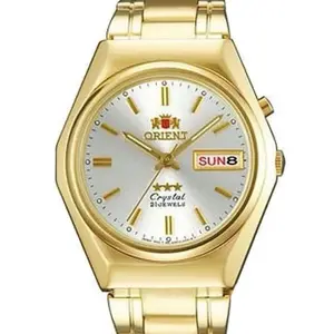 Orient Men's 3 Star Standard Gold Tone white Dial Automatic Watch