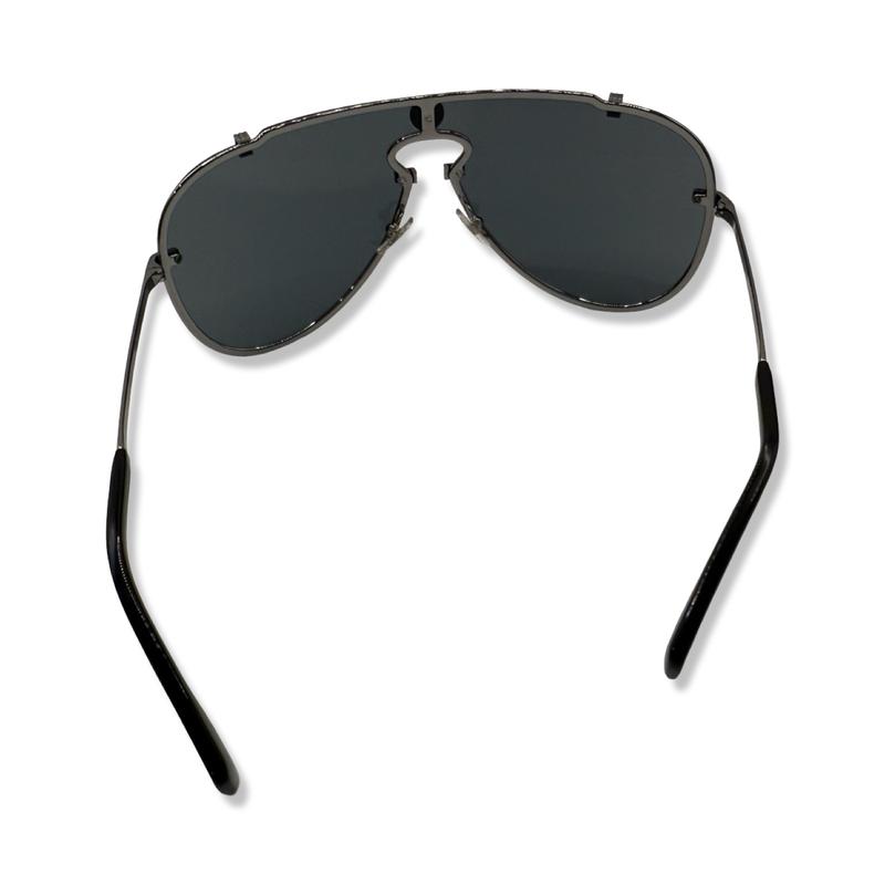 Pre-owned Versace Gunmetal Frame Sunglasses VER1004